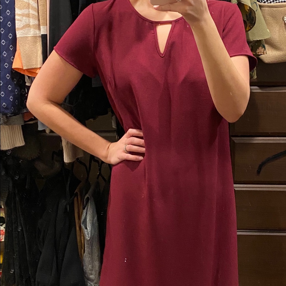 Maroon Shift Dress LARGE